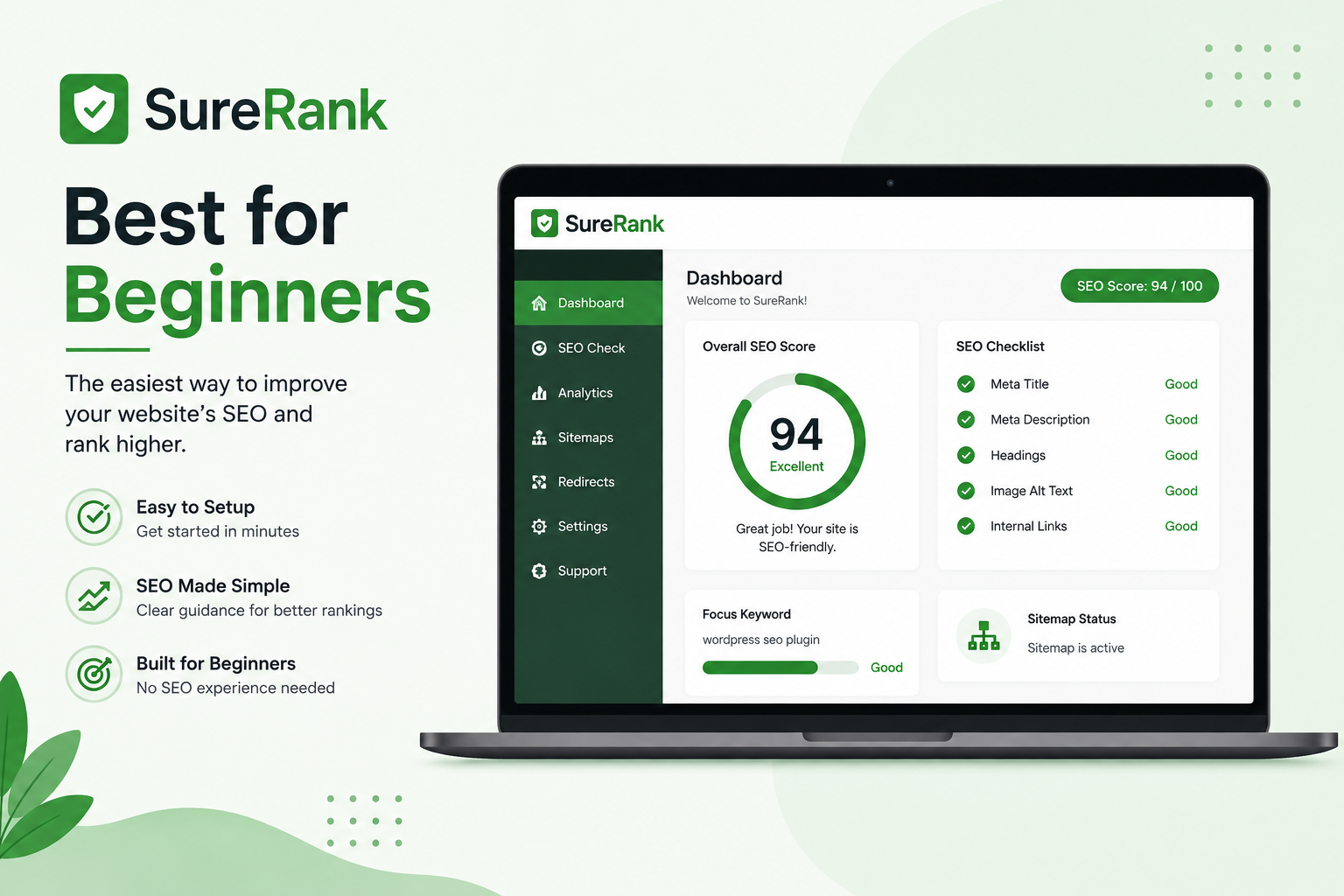 SureRank — Best for Beginners WordPress SEO Plugin