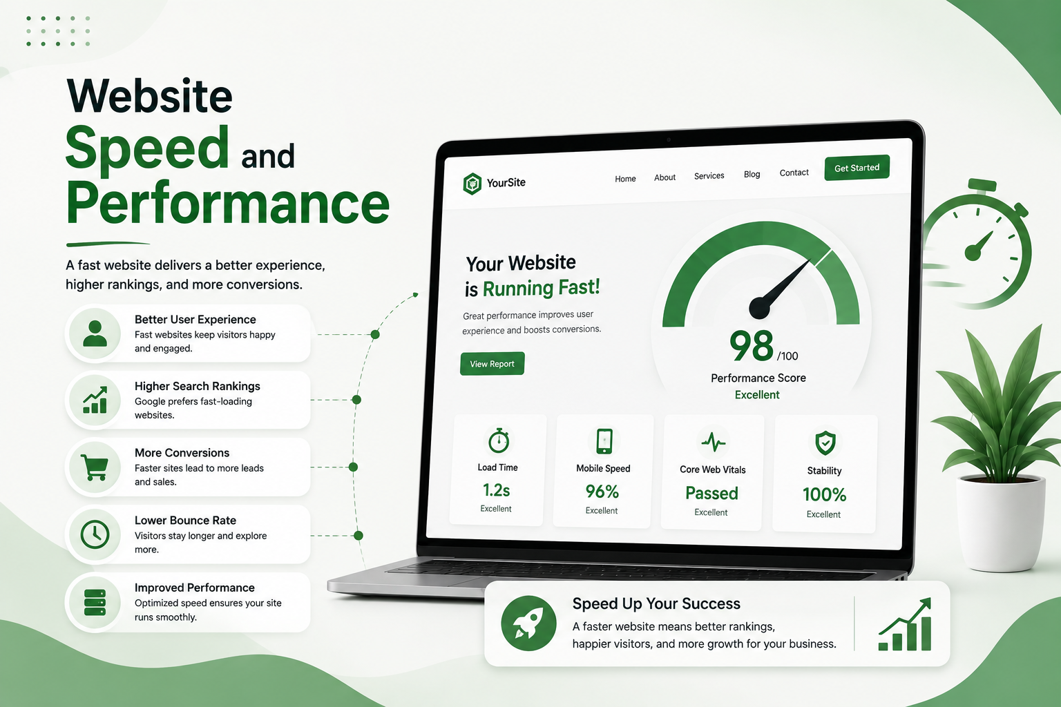 Website builder speed and performance optimization